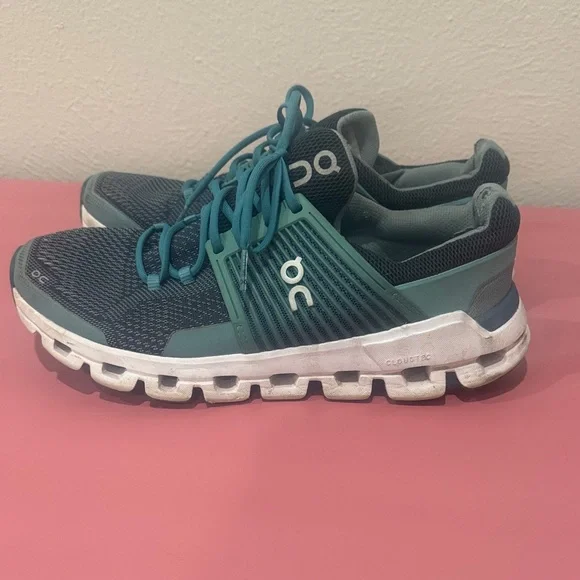 On Running Dark Teal Athletic Shoes - Picture 3 of 7